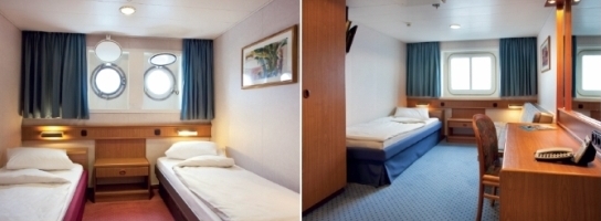 Zweibett Außenkabine Kategorie D & E